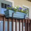 Small Blue Flower Box- Clamp-On Brackets