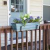 Small Blue Flower Box- Clamp-On Brackets