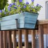 Small Blue Flower Box- Clamp-On Brackets