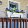 Small White Flower Box- 2x4 Railing Brackets