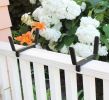 Small White Flower Box- 2x4 Railing Brackets
