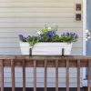 Small White Flower Box- 2x4 Railing Brackets