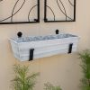 Small White Flower Box- Wall Brackets