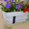Small White Flower Box- Wall Brackets