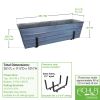 Large Blue Flower Box- 2x6 Railing Brackets