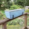 Large Blue Flower Box- 2x6 Railing Brackets