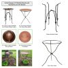 24" Classic Copper Birdbath- Ring Stand