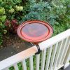 12" Mandarin Crackle Birdbath- Over Rail Bracket
