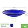 14" Crackle Glass Bowl - Cobalt Blue