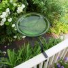 14" Fern Green Crackle Birdbath- Rail Mount Bracket