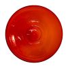 14" Red Crackle Birdbath- Over Rail Bracket