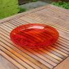 14" Crackle Glass Bowl - Red
