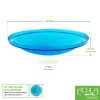 14" Crackle Glass Bowl - Teal