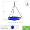 14" Cobalt Blue Hanging Birdbath