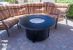 AZ Patio Heaters Outdoor Round Aluminum Propane Fire Pit in Black
