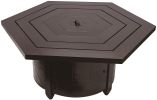 AZ Patio Heaters Hammered Bronze Hexagon Fire Pit