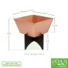 Zaha I Planter- Copper Plated Flower Box