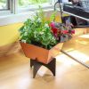 Zaha I Planter- Copper Plated Flower Box