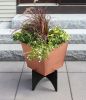 Zaha II Planter- Copper Plated Flower Box