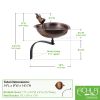 Heart Shaped Birdbath- Wall Mount Bracket