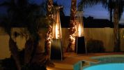 AZ Patio Heaters Glass Tube Patio Heater in Hammered Bronze