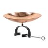 Polished Copper Birdbath- Over Rail Bracket