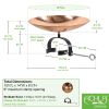 Polished Copper Birdbath- Over Rail Bracket