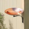 Polished Copper Birdbath- Wall Mount Bracket