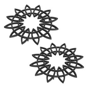 8" Flower Wrought Iron Trivet, pack of 2