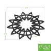 8" Flower Wrought Iron Trivet, pack of 2