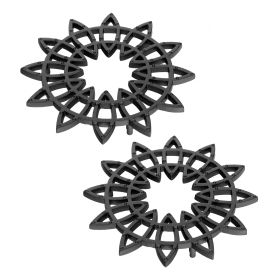 12" Flower Wrought Iron Trivet, pack of 2