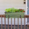 Medium Green Flower Box- Clamp-On Brackets