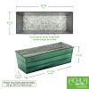 Medium Green Galvanized Flower Box