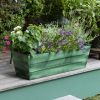 Medium Green Galvanized Flower Box
