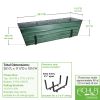 Large Green Flower Box- 2x6 Railing Brackets