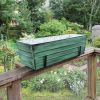 Large Green Flower Box- 2x6 Railing Brackets