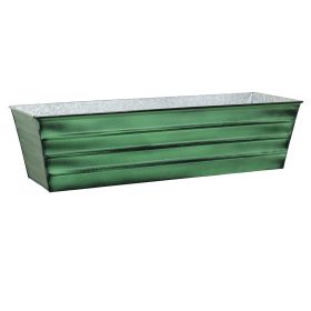Large Green Galvanized Flower Box