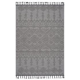 NAAR Guros Collection 4X6 White/White /Traditional Indoor/Outdoor Area Rug