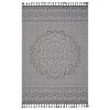NAAR Guros Collection 6X9 Gray/White /Medallion Indoor/Outdoor Area Rug