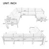 U-Shaped Outdoor Sectional Sofa Set