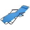 202 Portable Dual Purposes Extendable Folding Reclining Chair Blue