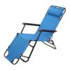 202 Portable Dual Purposes Extendable Folding Reclining Chair Blue