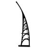 200 x 100 Household Application Door & Window Rain Cover Eaves Black Holder