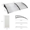 200 x 100 Household Application Door & Window Rain Cover Eaves Black Holder
