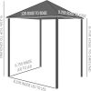 Gazebo Semi-Permanent Metal With Woodgrain Finish