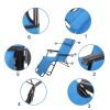 202 Portable Dual Purposes Extendable Folding Reclining Chair Blue