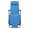 202 Portable Dual Purposes Extendable Folding Reclining Chair Blue