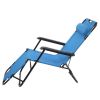 202 Portable Dual Purposes Extendable Folding Reclining Chair Blue