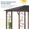 Gazebo Semi-Permanent Metal With Woodgrain Finish
