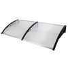 200 x 100 Household Application Door & Window Rain Cover Eaves Black Holder